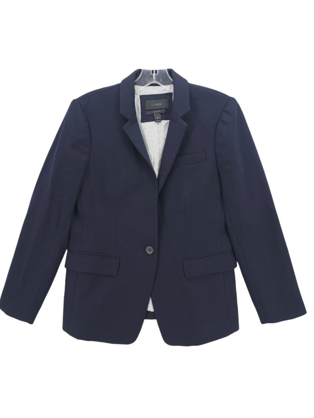 J CREW Regent Blazer Wool Flannel Navy Blue Women's Size 4 PETITE 4P